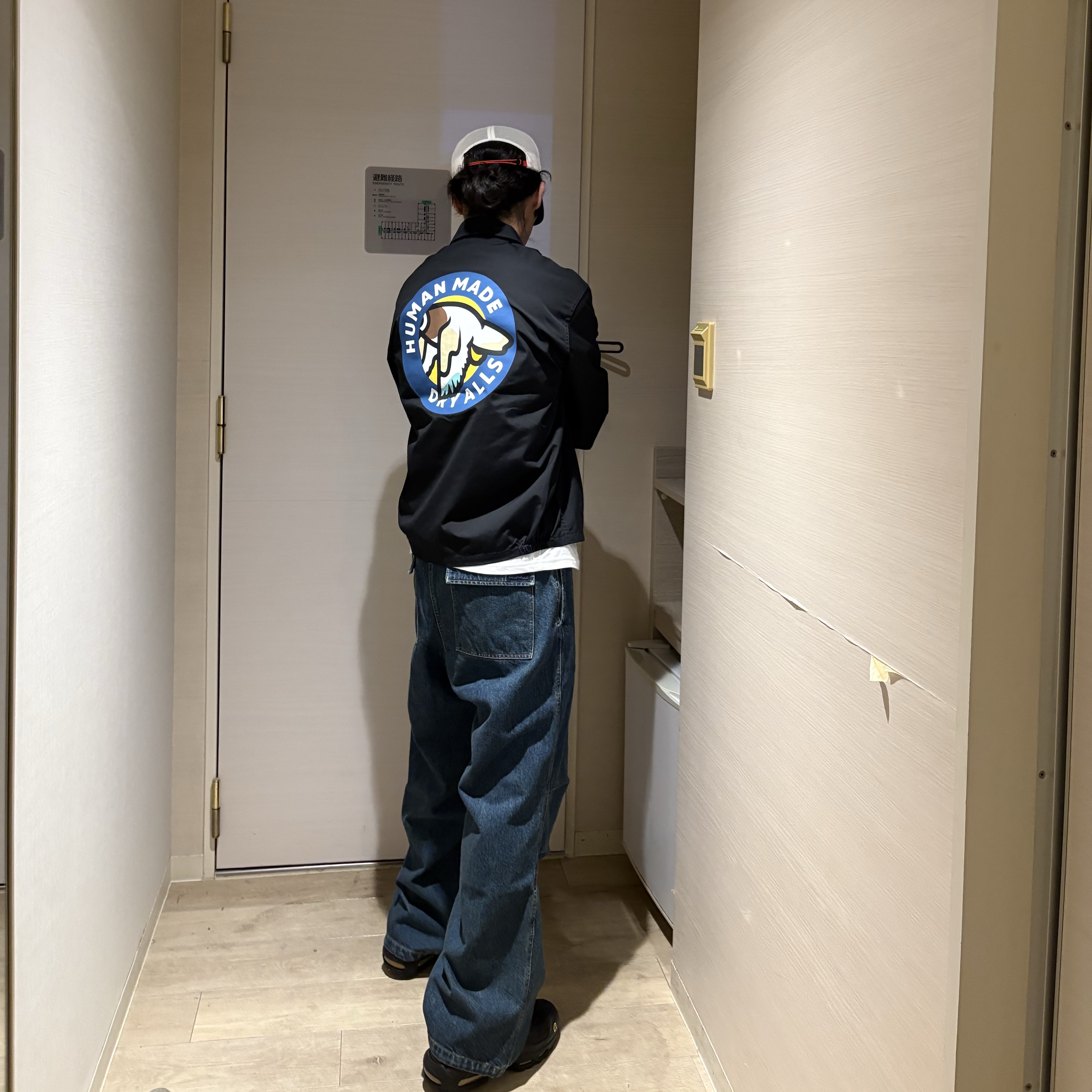 Human Made Drizzler Jacket Black, Nike x Corteiz Air Max 95 Black and Tour Yellow 착용 스타일 - 3