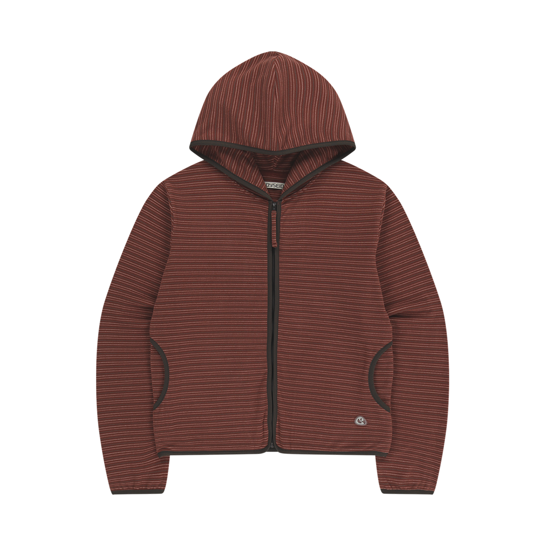 코이세이오 스트라이프 플리스 후드 집업 레드