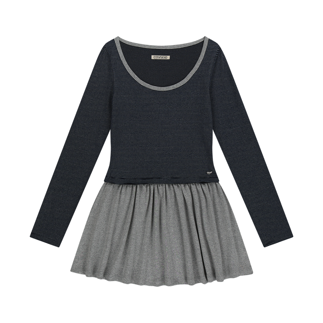 코이세이오 코이 스트라이프 드레스 네이비(COYSEIO Coy Stripe Dress Navy)