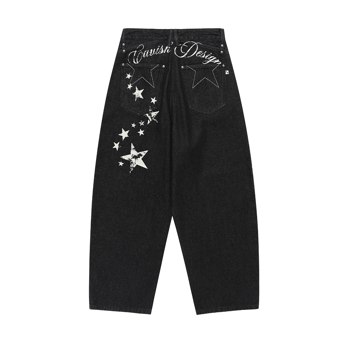 카비시 W 밀키 웨이 데님 팬츠 블랙(CAVISH W Milky Way Denim Pants Black)
