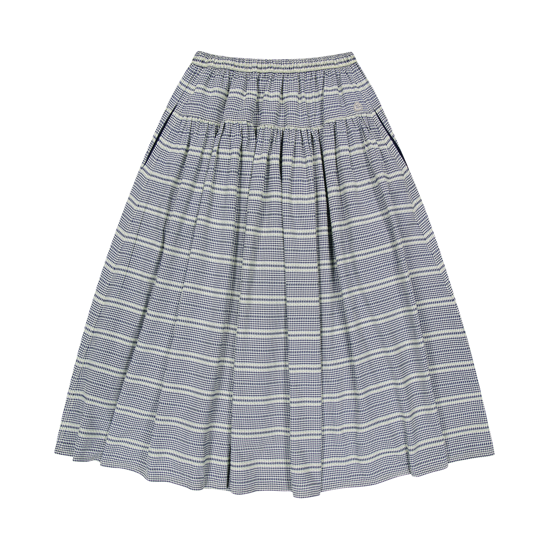 코이세이오 와이드 셔링 스커트 네이비(COYSEIO Wide Shirring Skirt Navy)