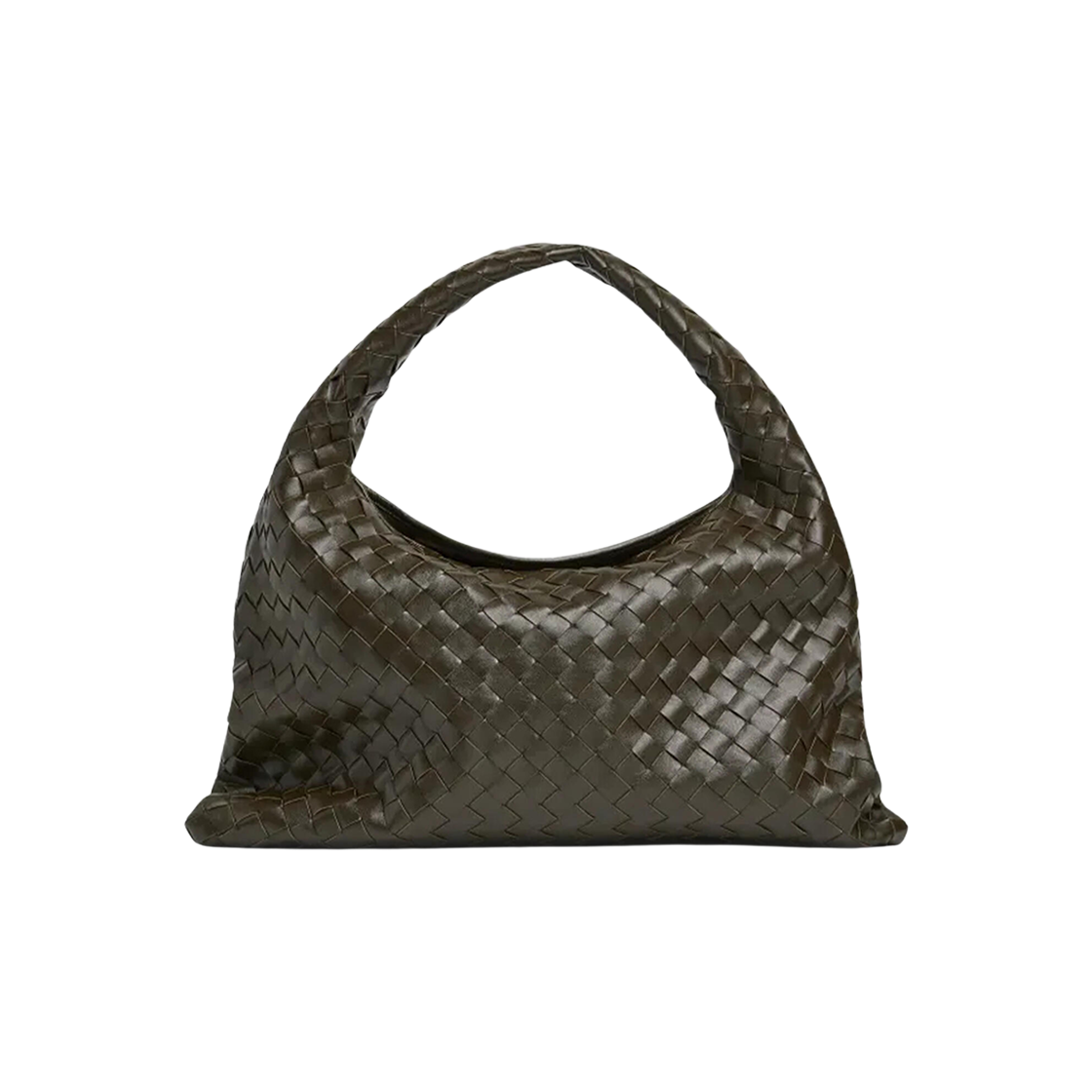 796262V3IV13387 Bottega Veneta Small Hoop Shoulder Bag Khaki