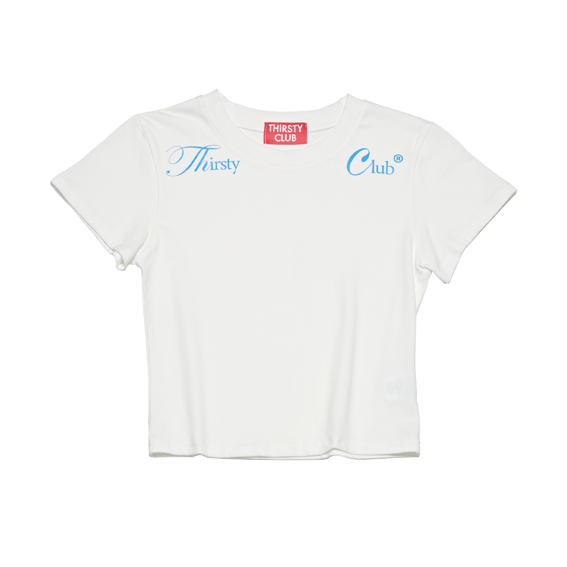 TPTSSHWH01 THIRSTY CLUB Shoulder Logo T shirt- White
