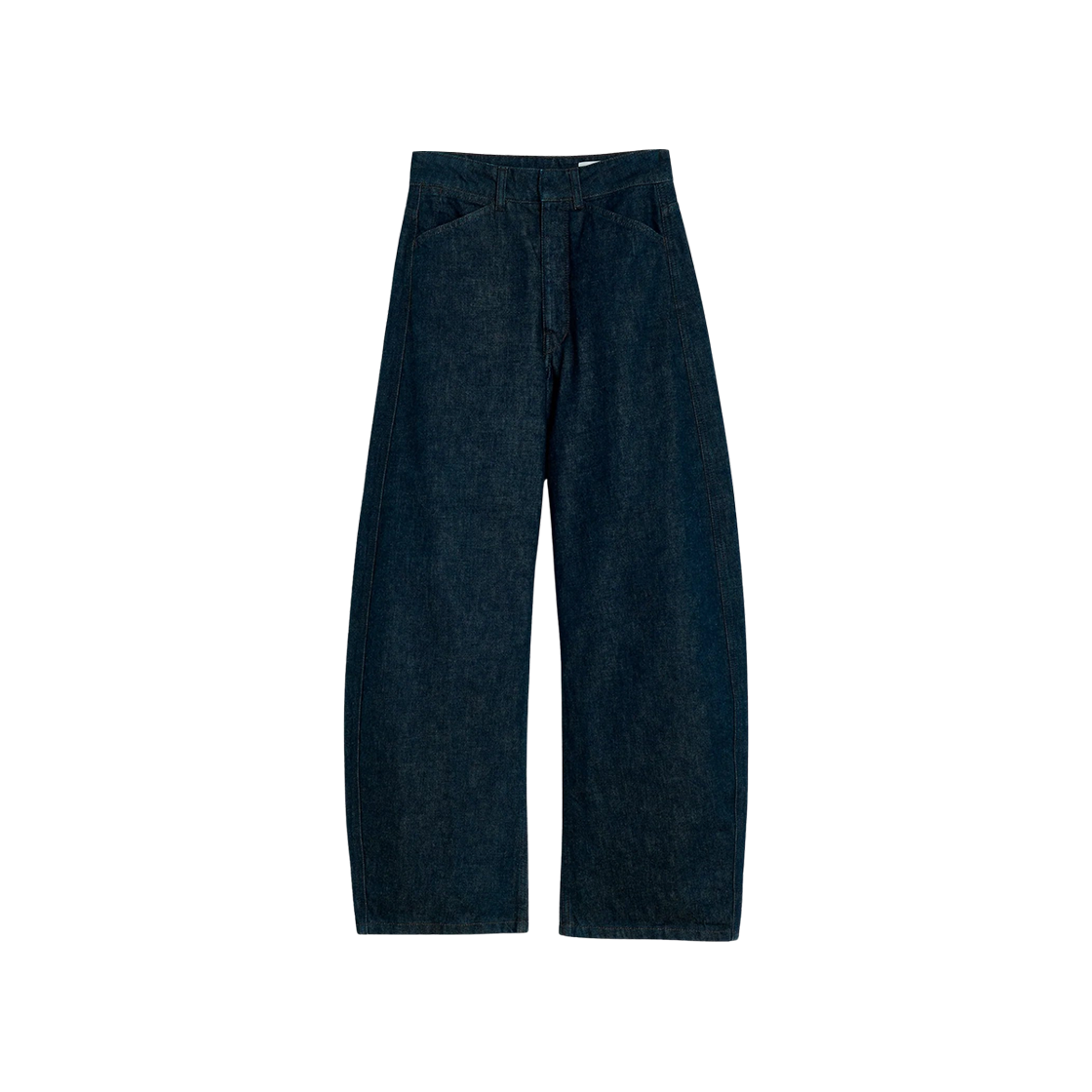 (W) 르메르 하이 웨이스티드 커브드 팬츠 데님 인디고((W) Lemaire High Waisted Curved Pants Denim Indigo)