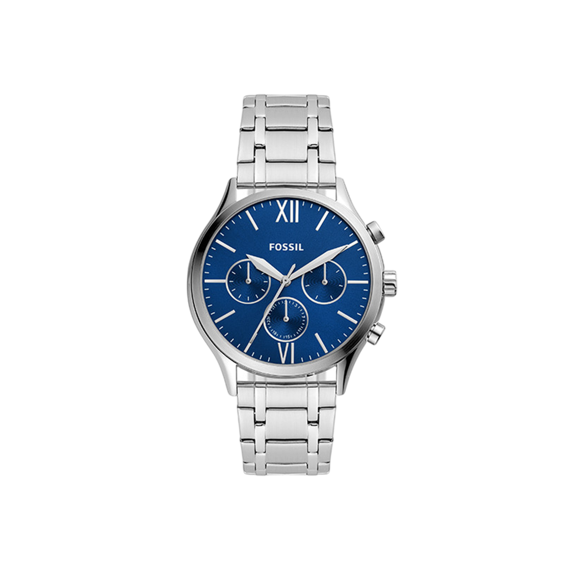 파슬 펜모어 멀티펑션 스테인리스 스틸 시계 실버 블루(Fossil Fenmore Multifunction Stainless Steel Watch Silver Blue)