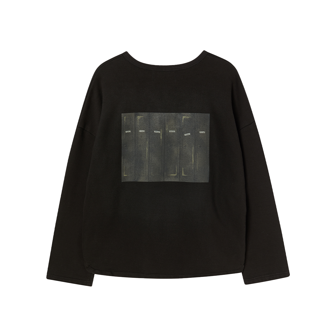 엔 아카이브 바시티 에라 헤비 웨이트 워시드 코튼 스웨트 셔츠 블랙(N ARCHIVE Varsity Era Heavy Weight Washed Cotton Sweat Shirt Black) - 2