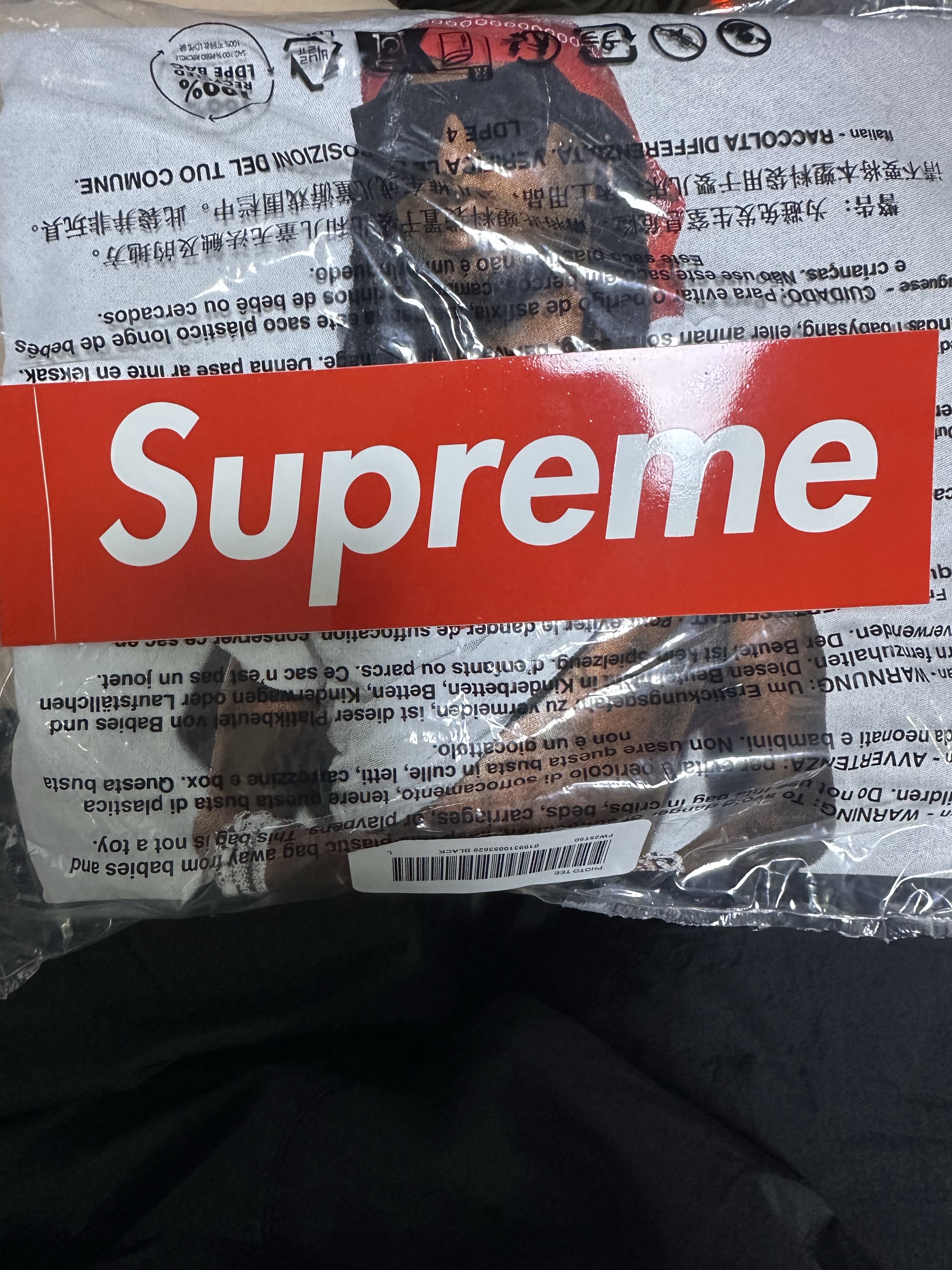 Supreme Playboi Carti T-Shirt Black - 25FW 착용 스타일