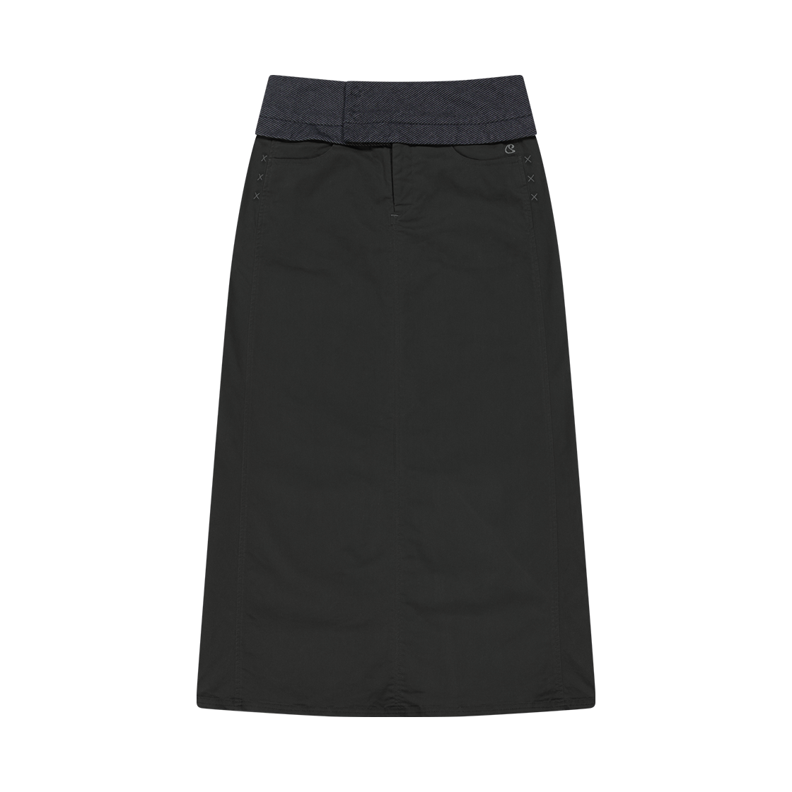 코이세이오 웨이스트 패널 스커트 차콜(COYSEIO Waist Panel Skirt Charcoal)
