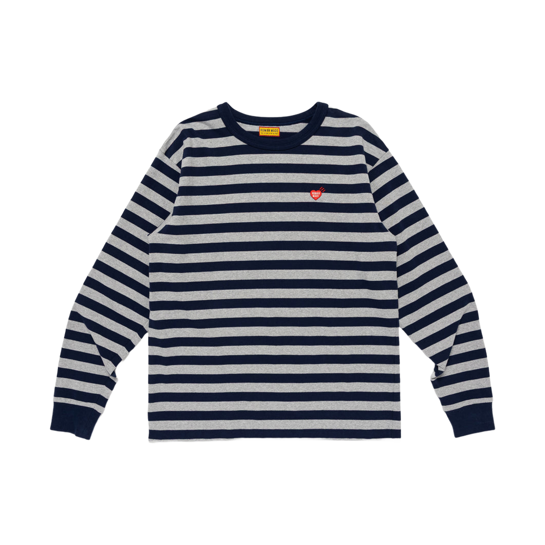 휴먼 메이드 스트라이프 롱슬리브 티셔츠 그레이(Human Made Striped L/S T-Shirt Gray)