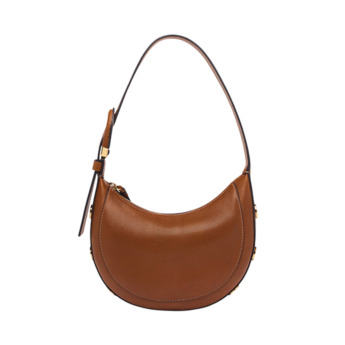 ZB1916200 Fossil Harwell Leather Crescent Bag Brown
