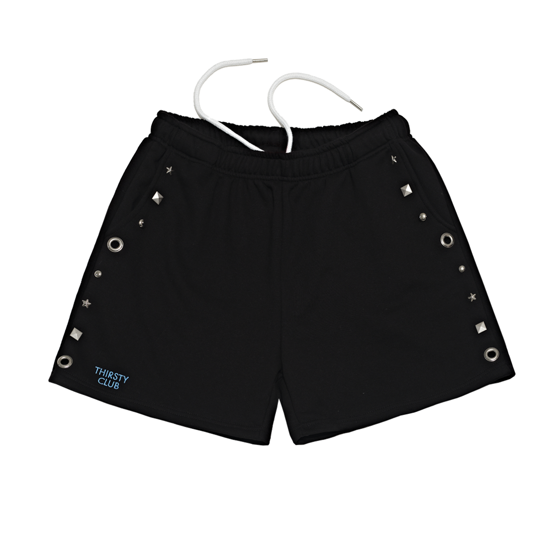 PTSPSSBK01 THIRSTY CLUB Studded Set Short Pants - Black