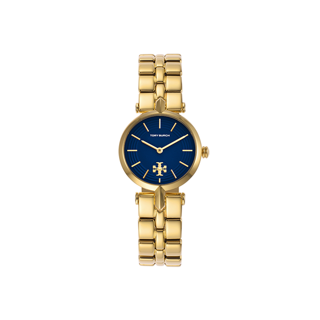 (W) 토리버치 키라 스테인리스 스틸 시계 골드 블루((W) Tory Burch Kira Stainless Steel Watch Gold Blue)