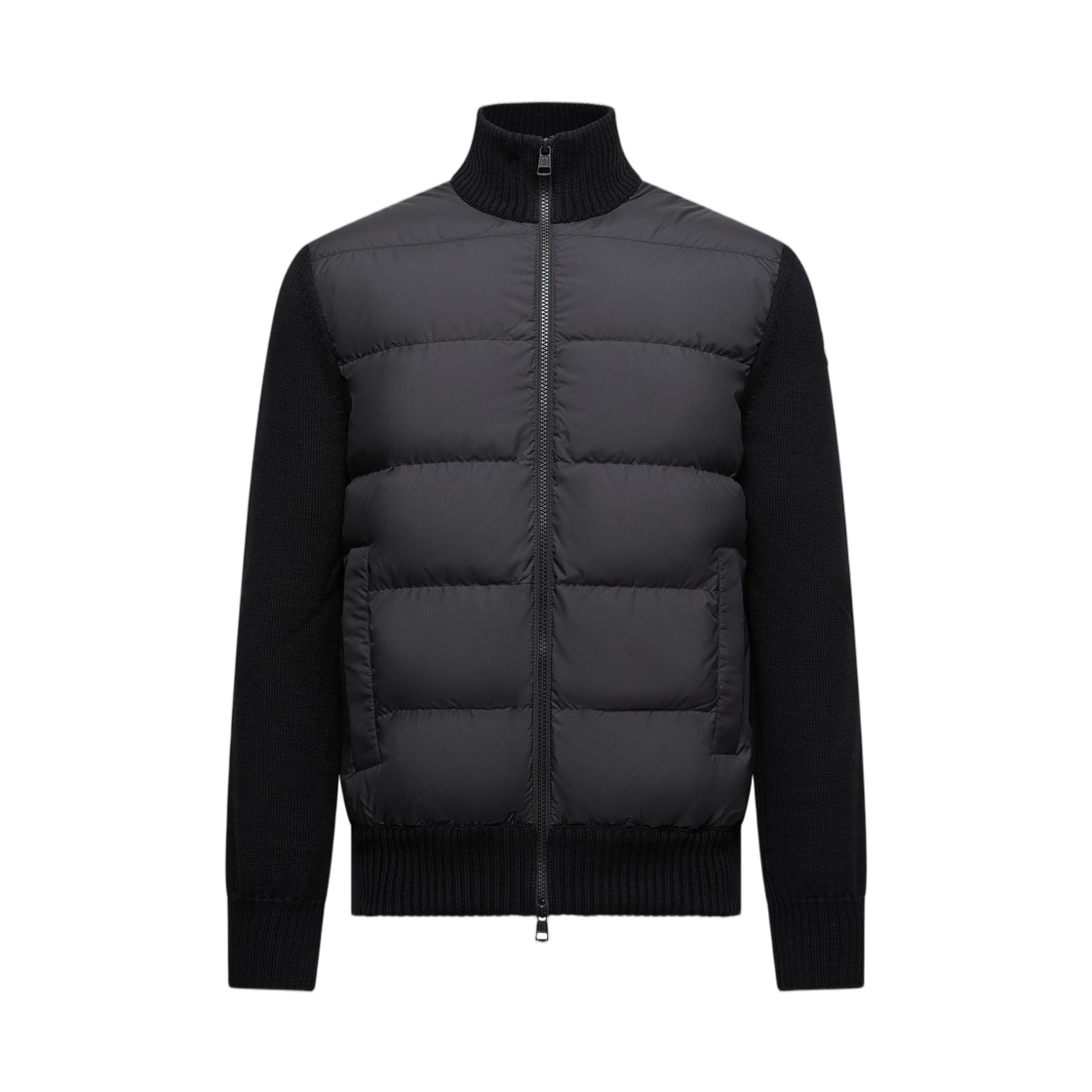 몽클레르 패딩 울 집업 가디건 블랙 - 25FW(Moncler Padded Wool Zip Up Cardigan Black - 25FW)