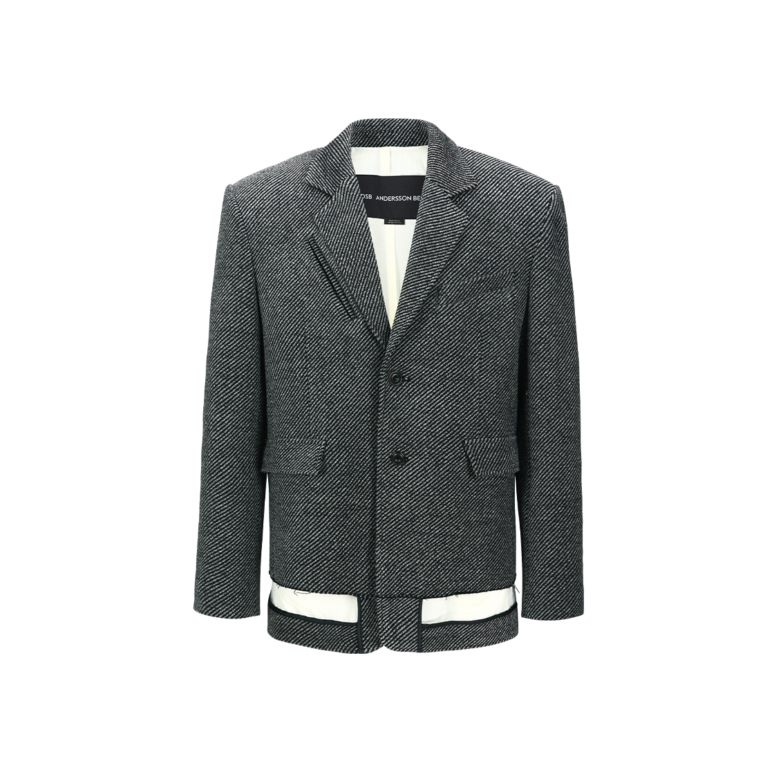 awa711u(GREY) ADSB Andersson Bell Unisex Inside-Out Wool Jacket Grey