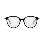 (W) Dior MiniCD R5F Glasses In Round Frame with Blue Light Filter Lenses Black