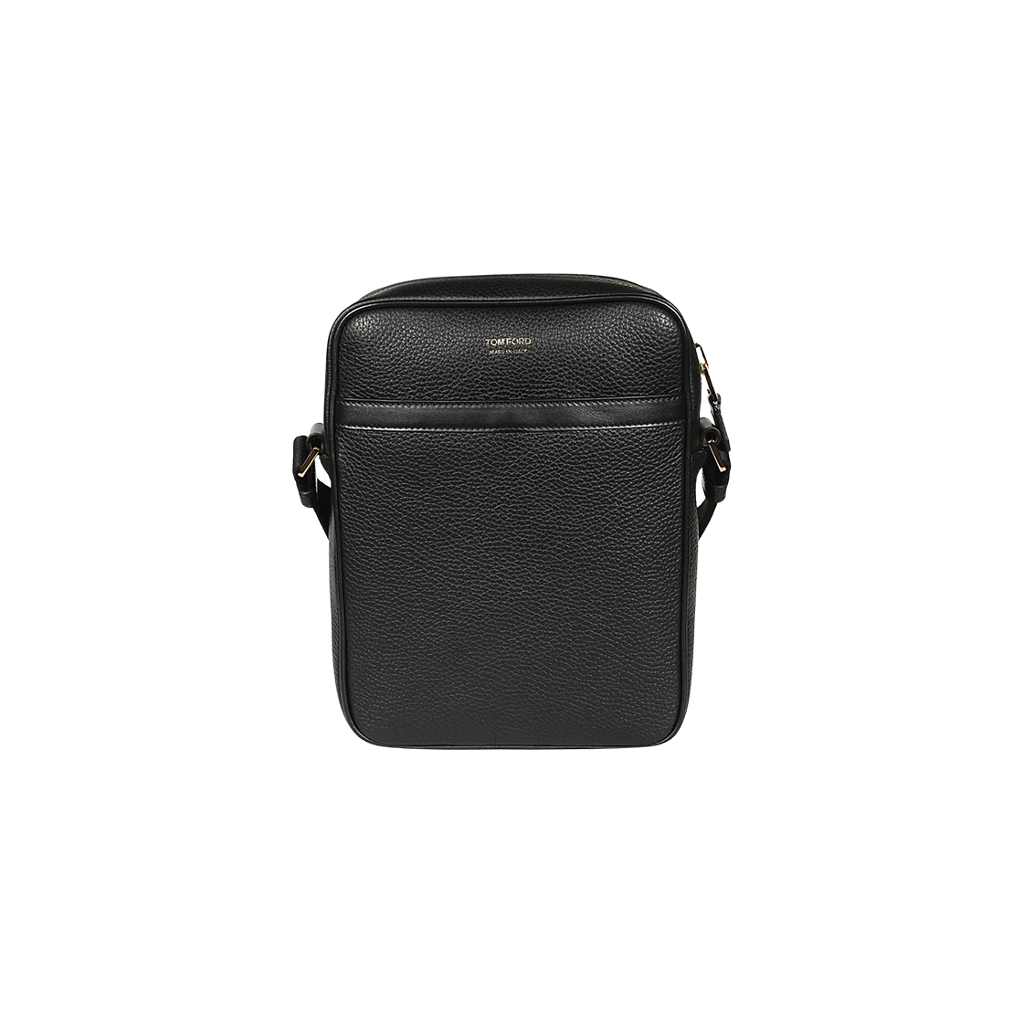 H0389T-LCL037-U9000 Tom Ford Leather Messenger Bag Black