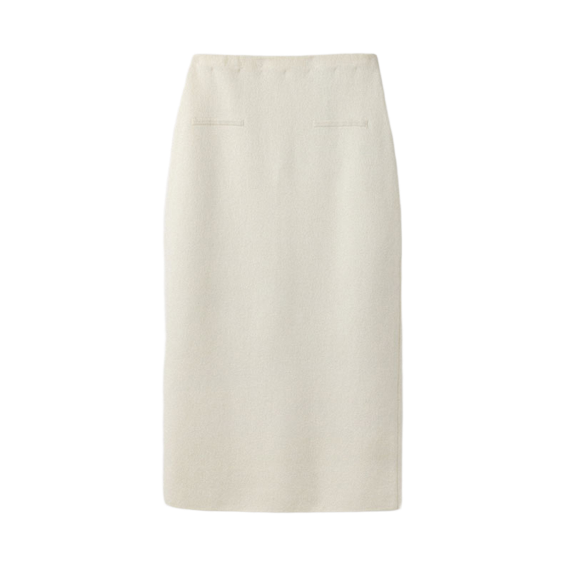 UM254WSK88IV Wool Cashmere Double Faced Maxi Skirt_Ivory