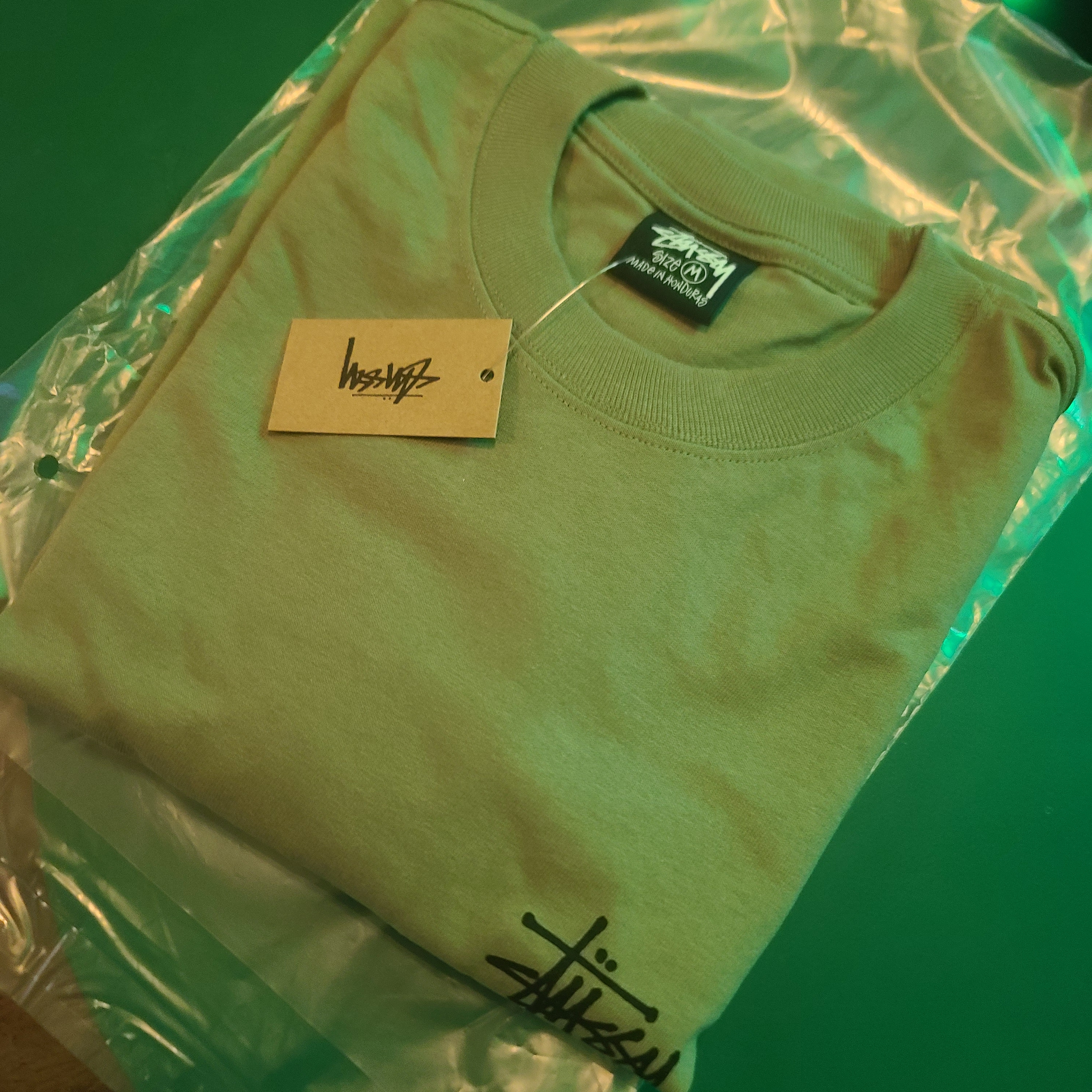 Stussy Basic Stussy LS T-Shirt Army 착용 스타일