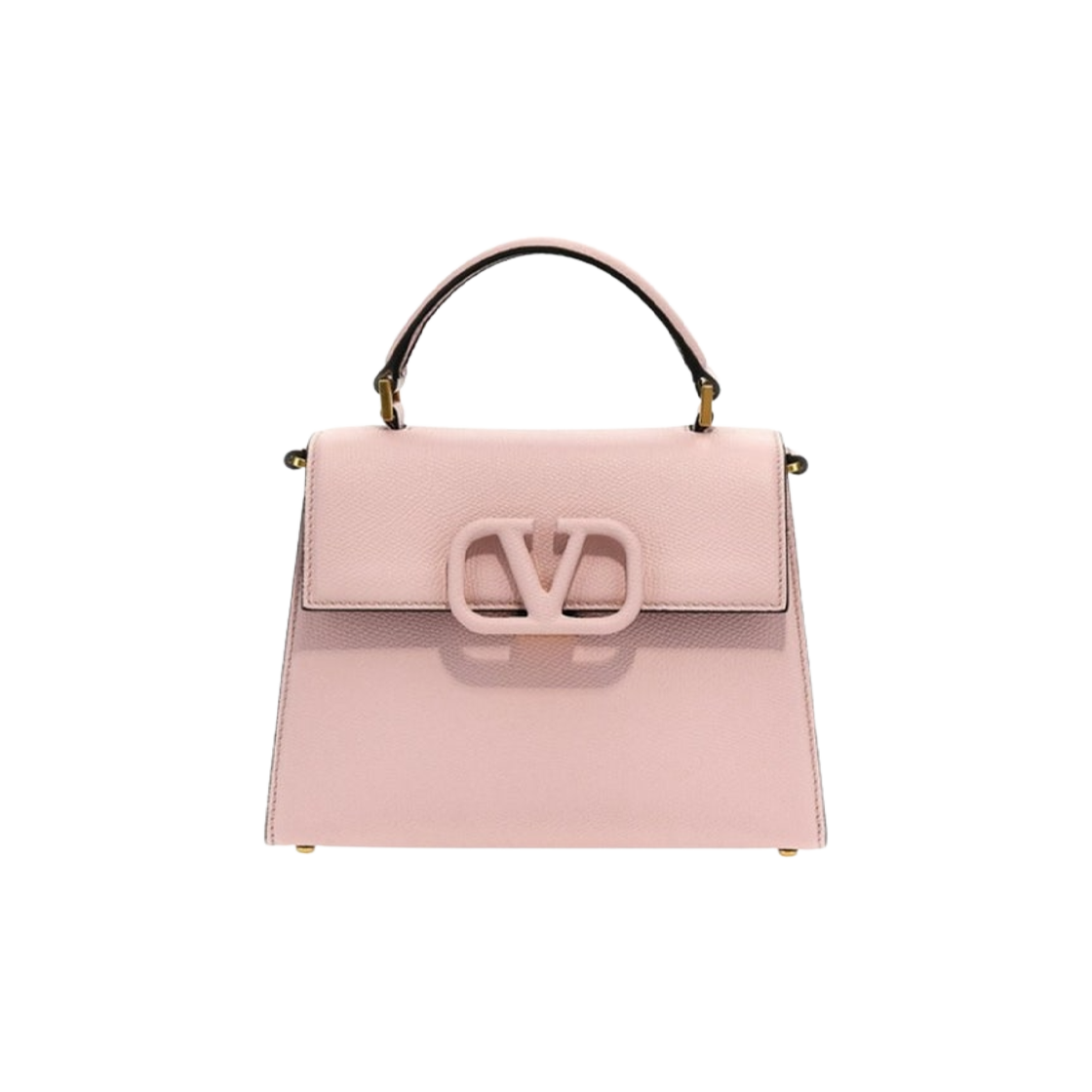 B0F53KGW6E0 Valentino Small Stampa Alce Calfskin V Sling Top Handle Bag Water Lilac