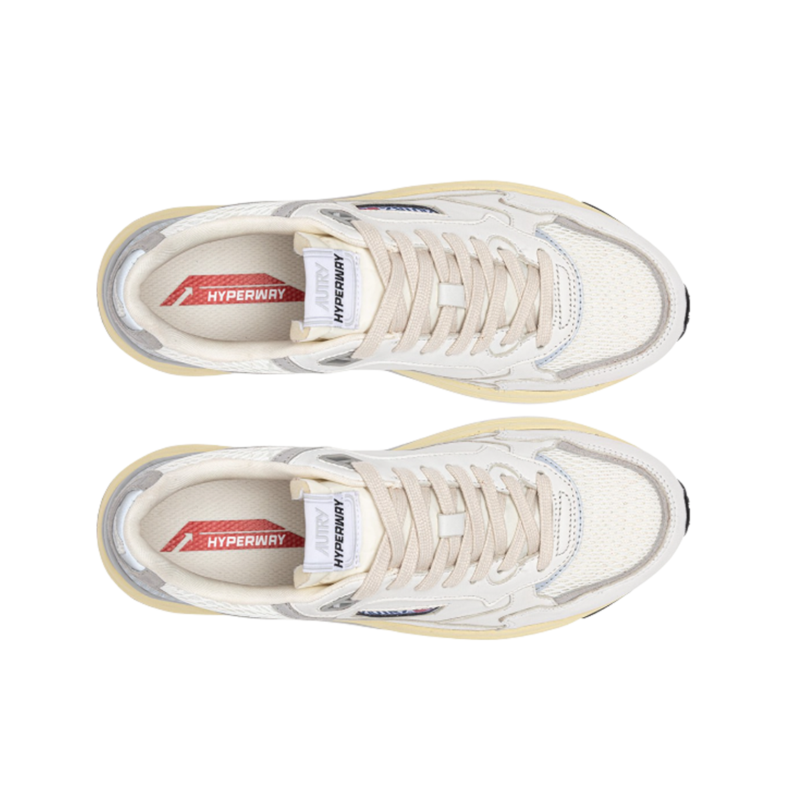 오트리 메쉬 스웨이드 하이퍼웨이 스니커즈 화이트 그레이(Autry Hyperway Sneakers in Mesh Suede White Grey) - 2