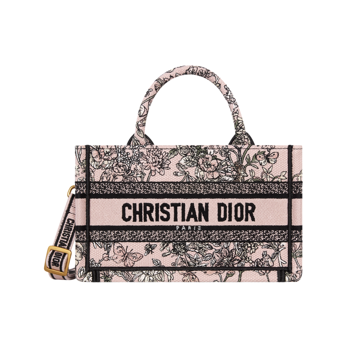 디올 럭키 디올 북 토트 미니 백 디올 플라워 캘린더 올오버 자수 핑크 멀티컬러(Dior Lucky Dior Book Tote Mini Bag In Dior Flowers Calendar Allover Embroidery Pink Multicolor) - 1