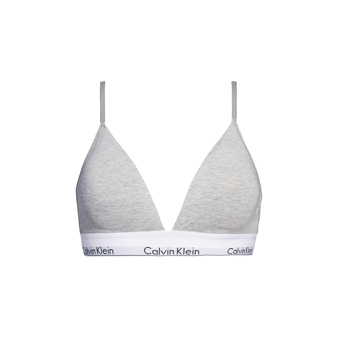 (W) 캘빈 클라인 아이콘 코튼 라이틀리 라인드 트라이앵글 브라 그레이((W) Calvin Klein Icon Cotton Lightly Lined Triangle Bra Grey) - 1