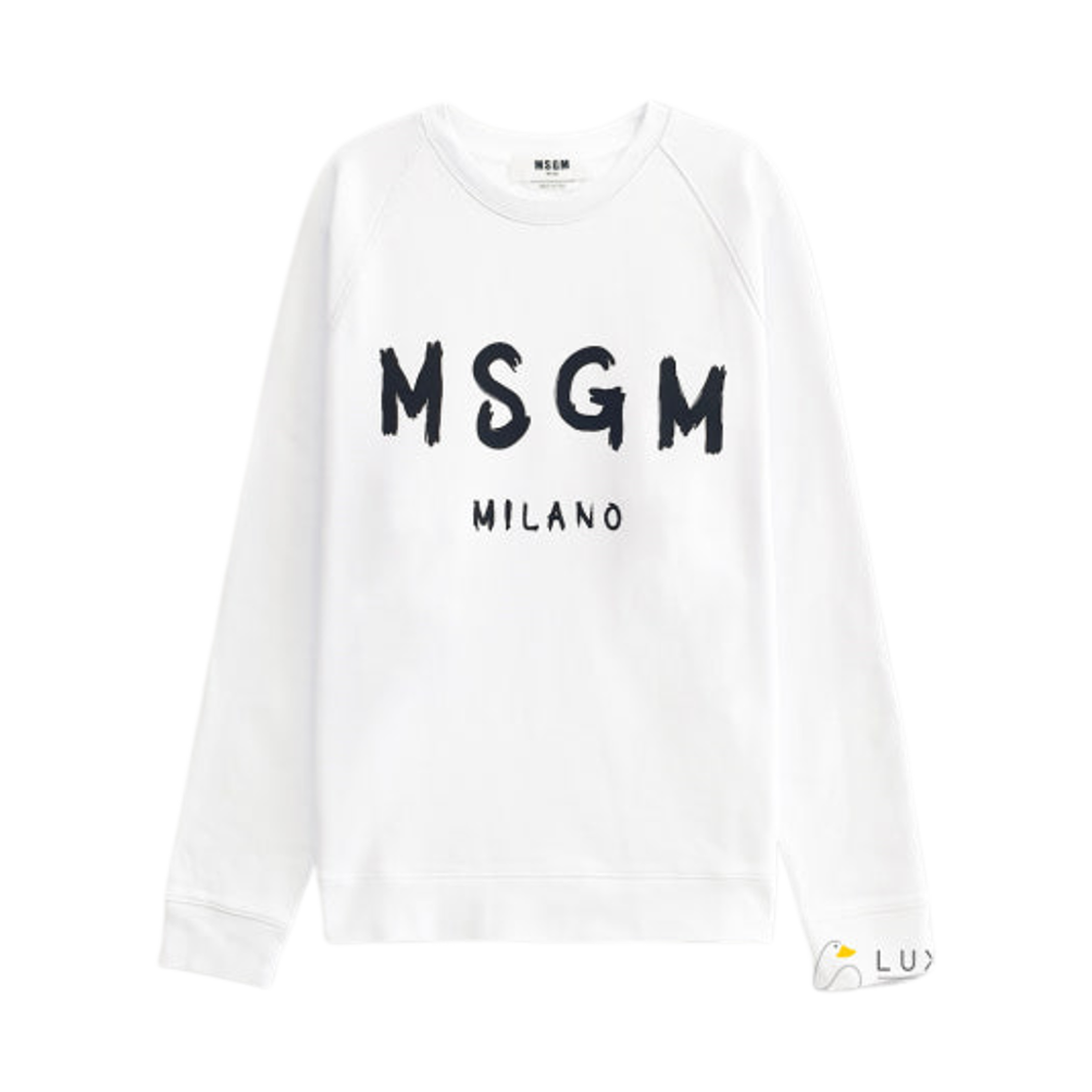 2940MM104-207599-01 MSGM Milano Fleece Sweatshirt White