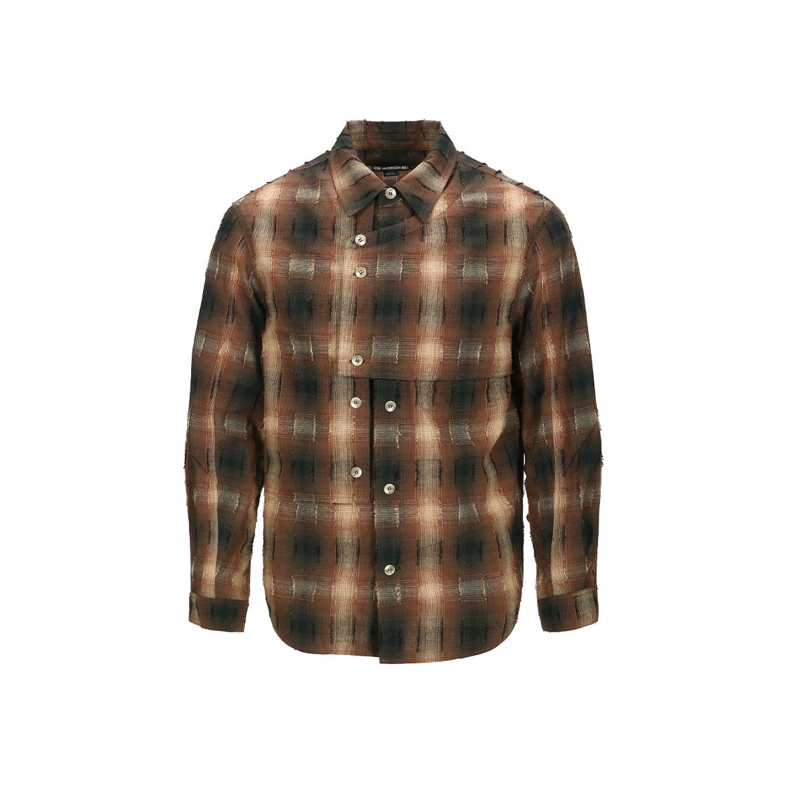 atb1337m(BROWN) ADSB Andersson Bell Check Layered Shirts Brown