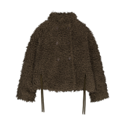 COYSEIO Hairy Fur Jacket Brown