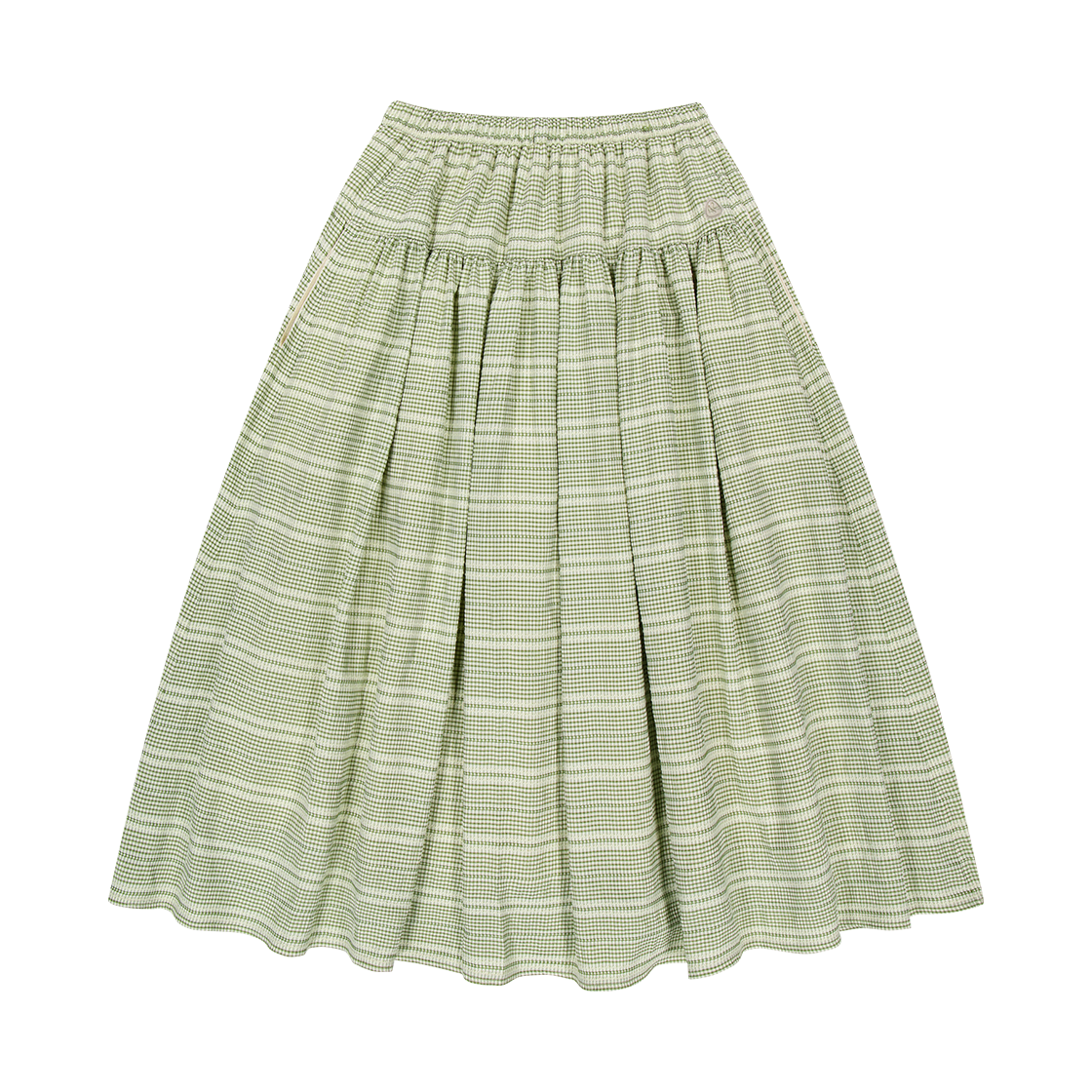 코이세이오 와이드 셔링 스커트 라이트 그린(COYSEIO Wide Shirring Skirt Light Green)