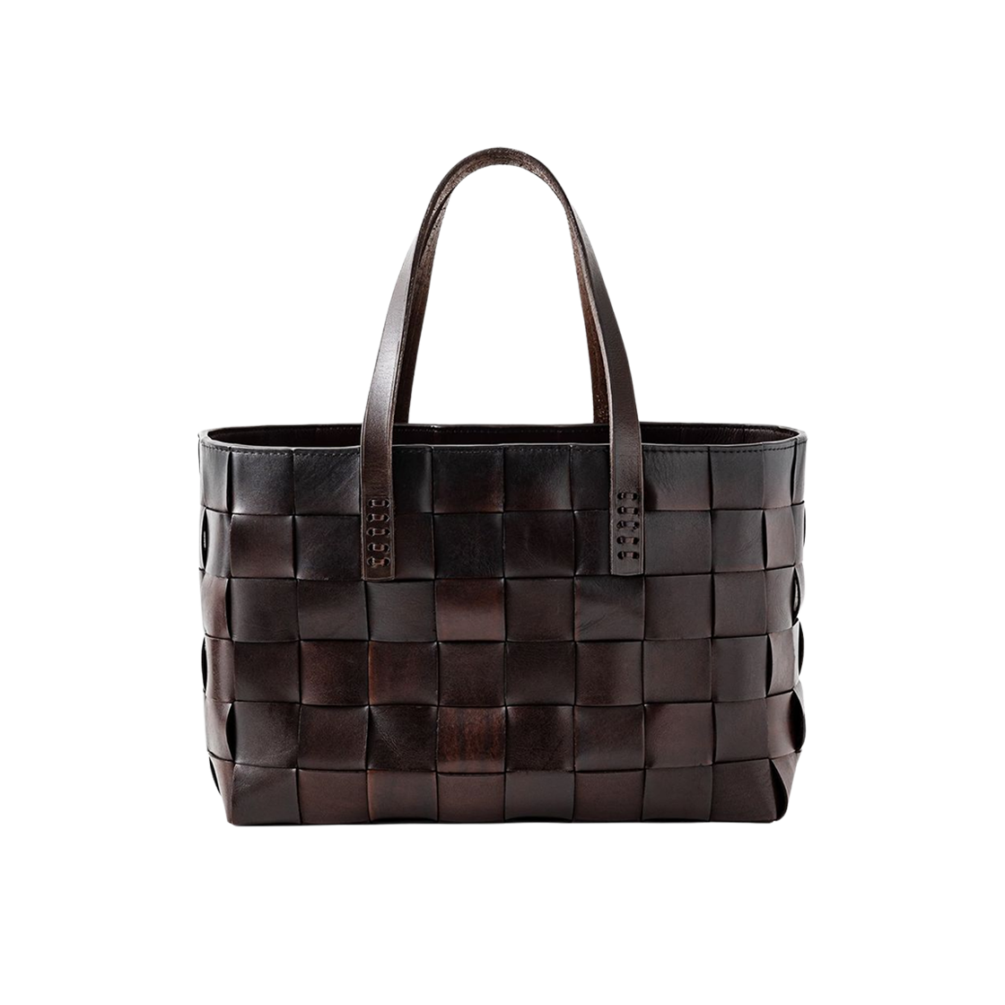 8151 Dragon Diffusion Japan Flat Leather Handles Tote Bag Dark Brown