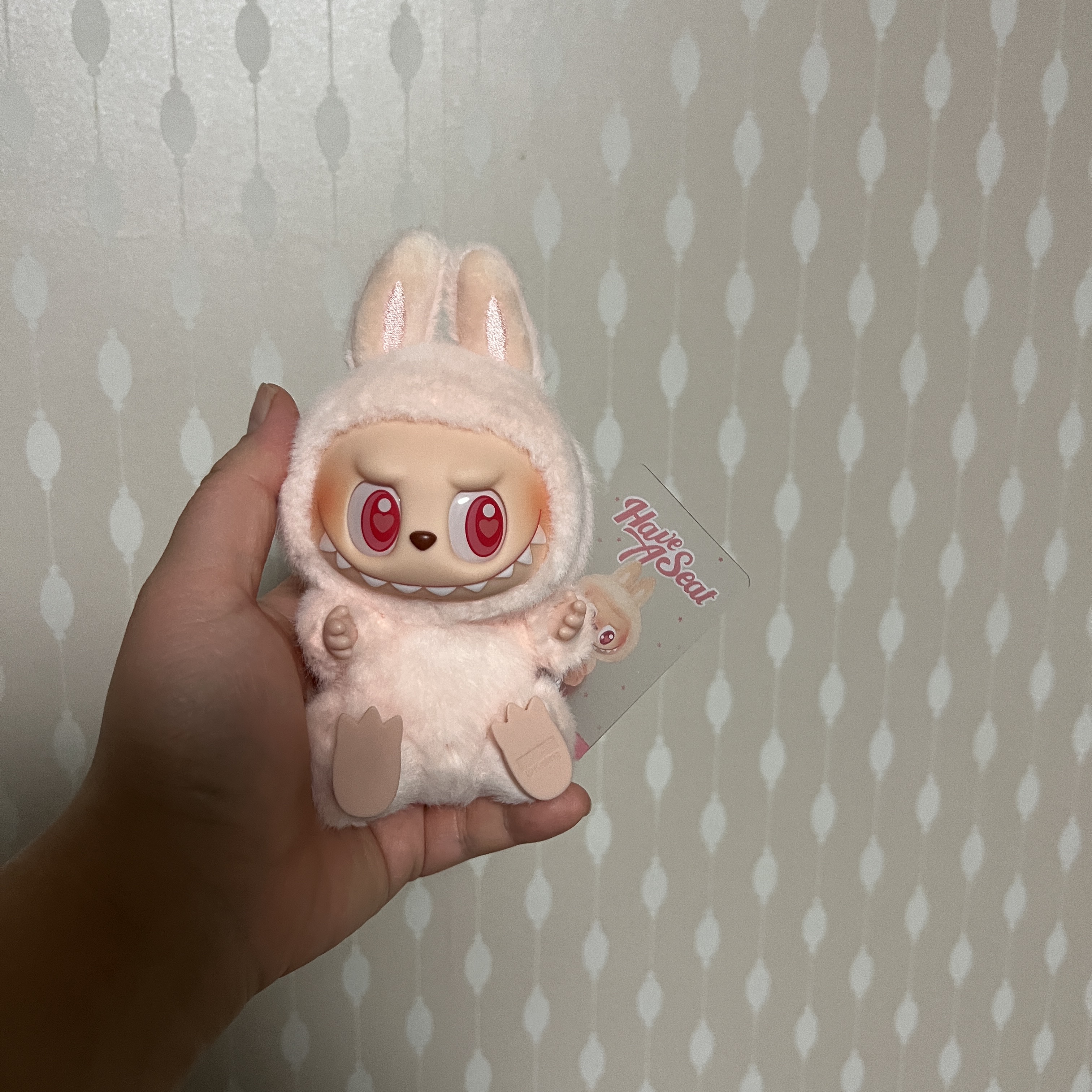 Pop Mart Labubu Let's Play Together Doll Series Dada Keyring (Opened Case) 착용 스타일 - 1