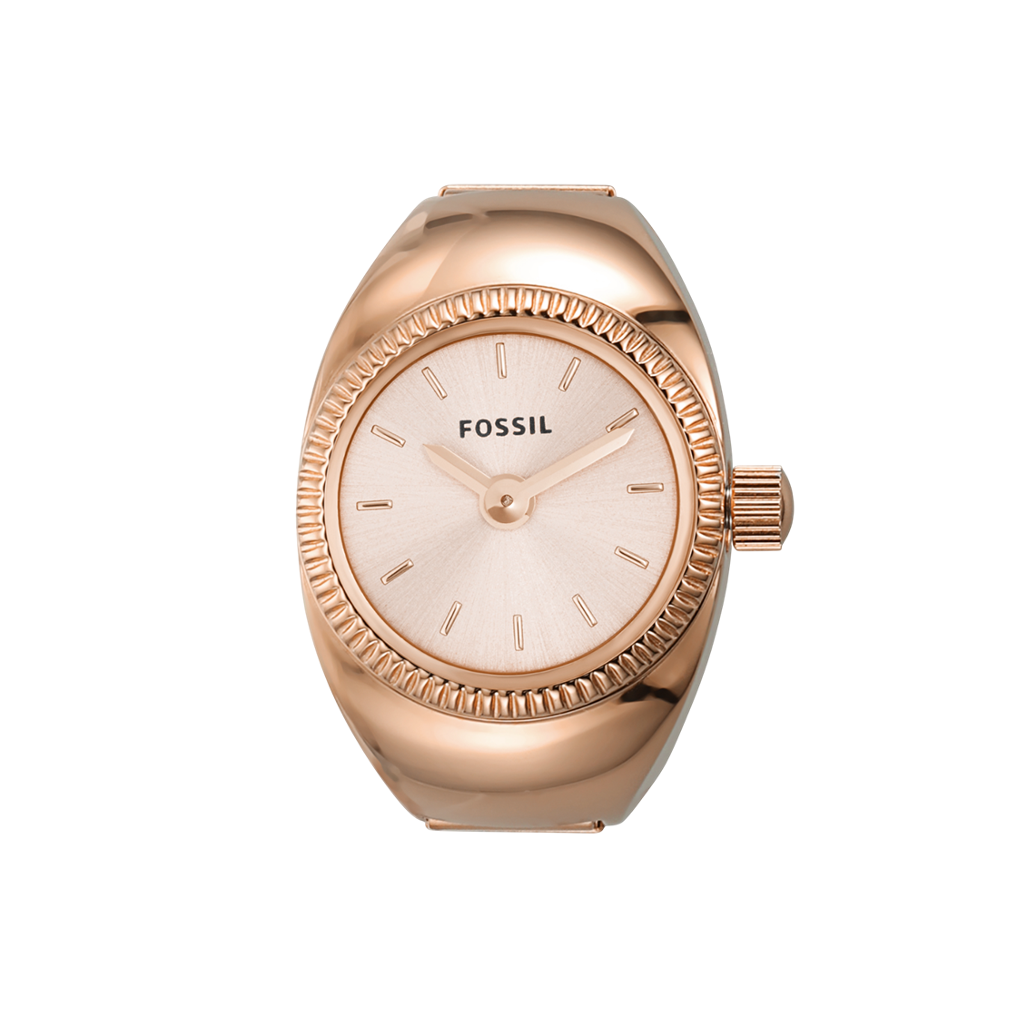(W) 파슬 워치 링 쿼츠 투핸드 15mm 스테인리스 스틸 로즈 골드((W) Fossil Watch Ring Quartz Two-Hand 15mm Stainless Steel Rose Gold)