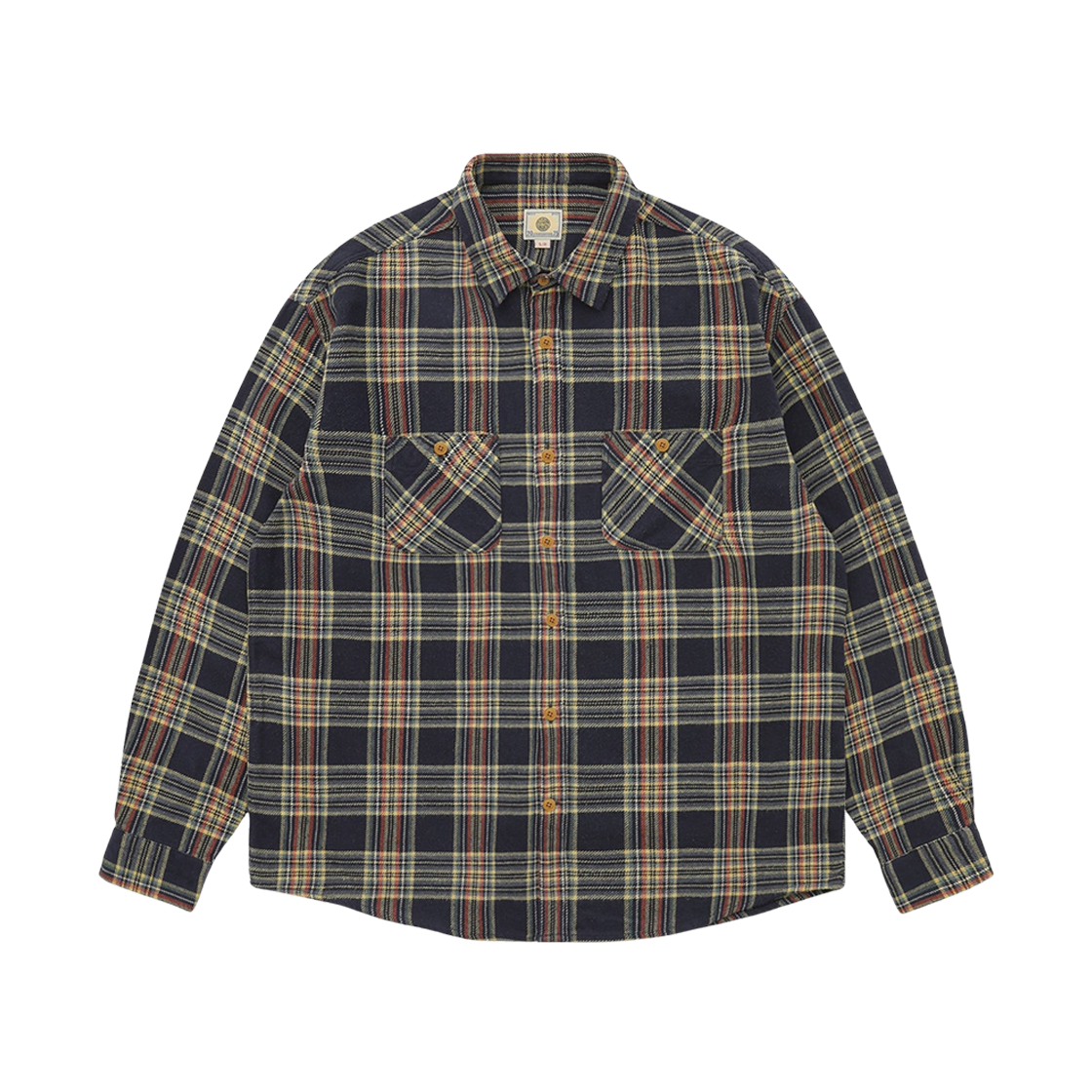 카키스 x 애드섬 트러커 플레이드 셔츠 네이비(Khakis x Adsum Trucker Plaid Shirt Navy)