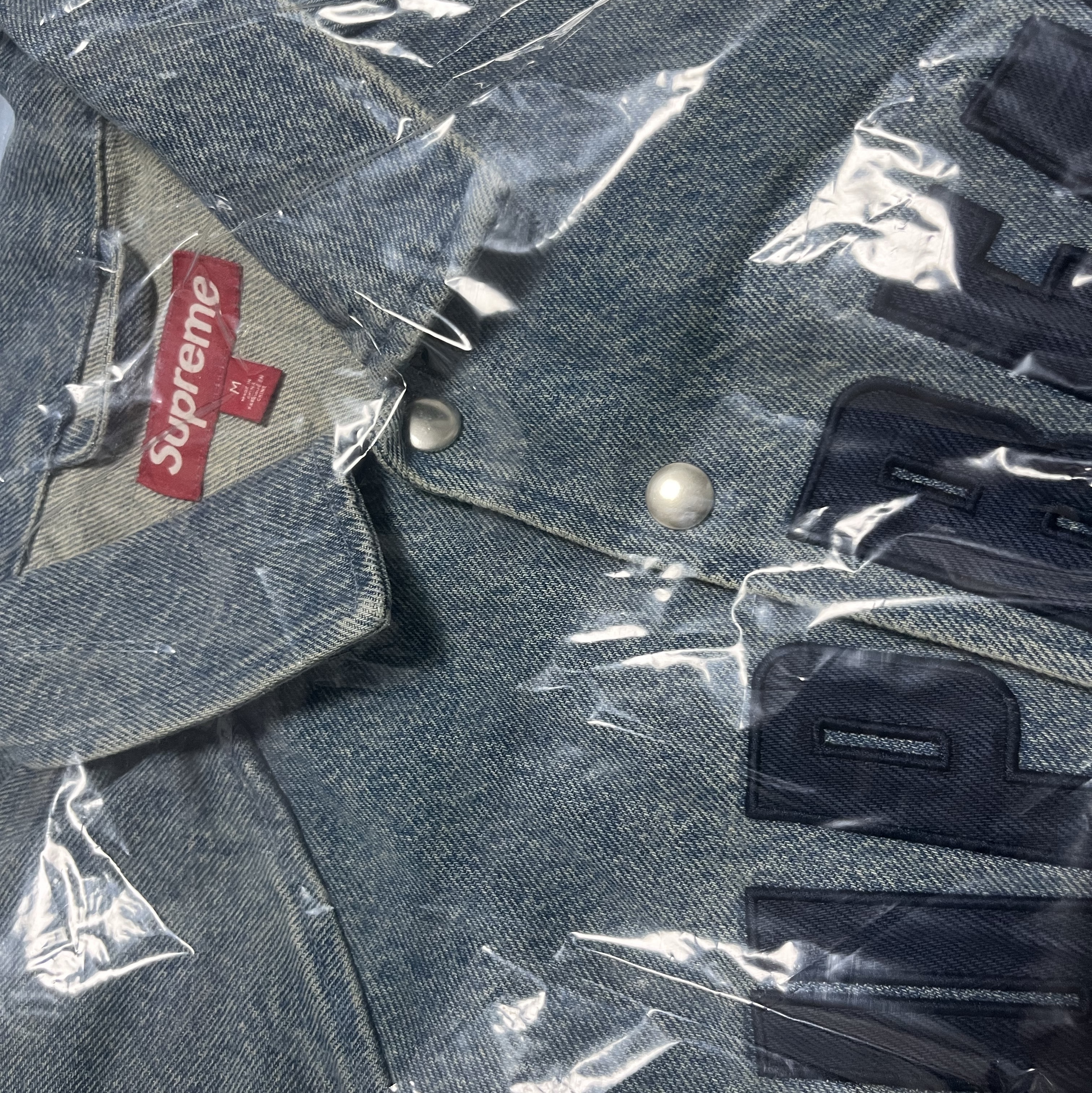 Supreme Arc Denim Coaches Jacket Washed Indigo - 25SS 착용 스타일