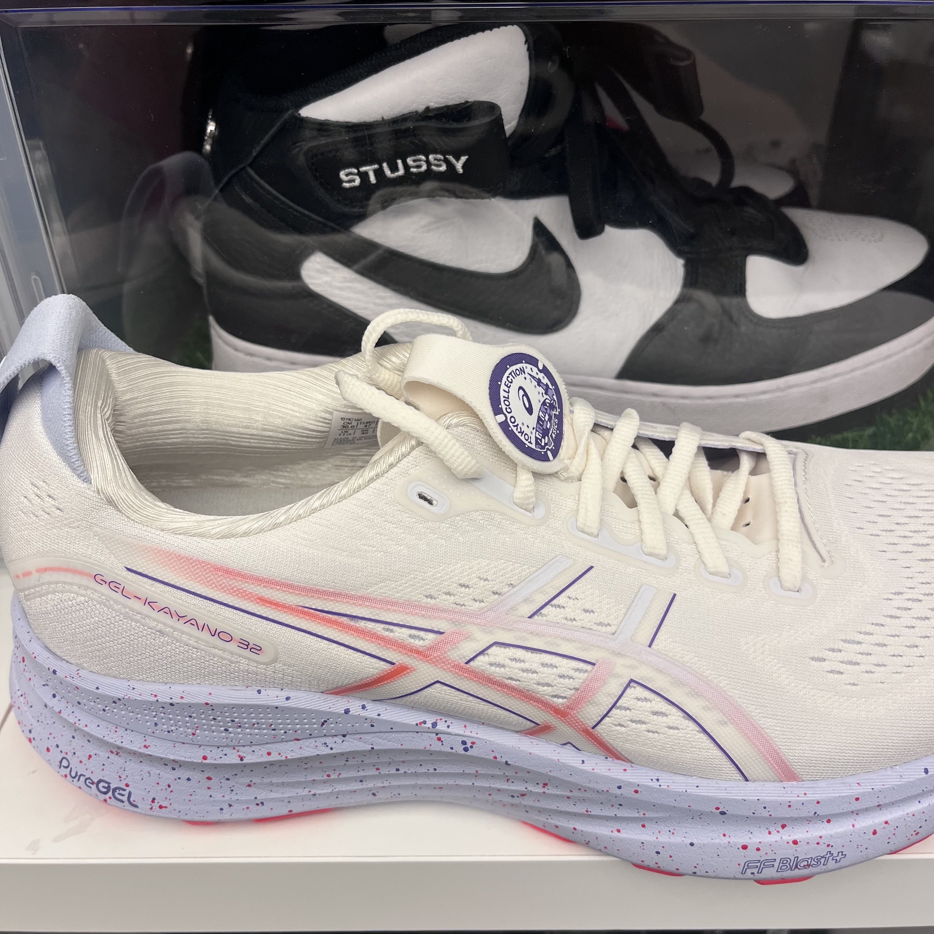 Asics Gel-Kayano 32 Tokyo Cream Edo Purple 착용 스타일 - 3