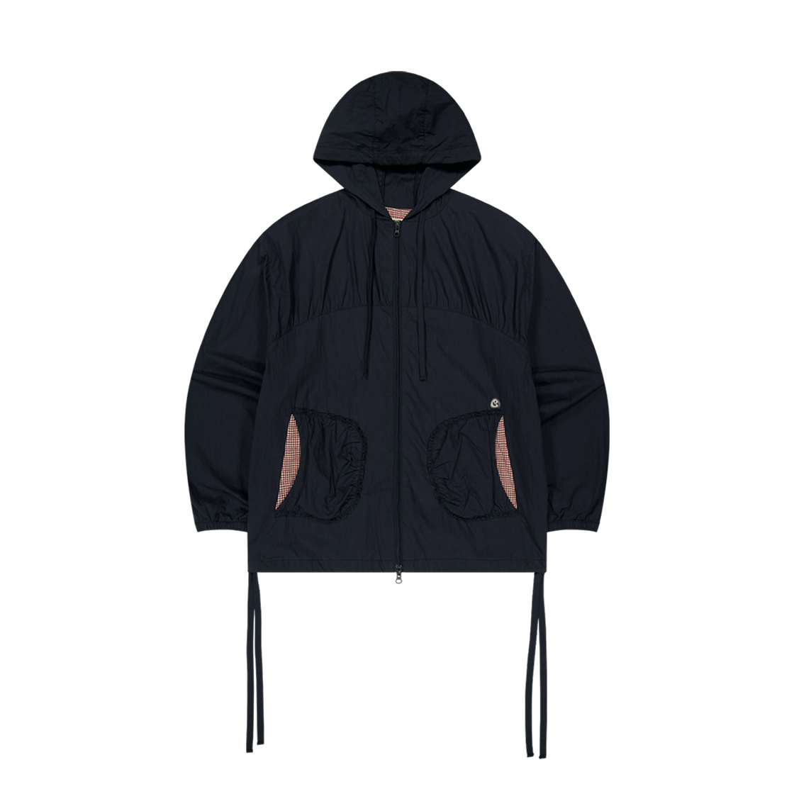 코이세이오 체크 링클스 윈드 브레이커 네이비(COYSEIO Check Wrinkles Wind Breaker Navy)