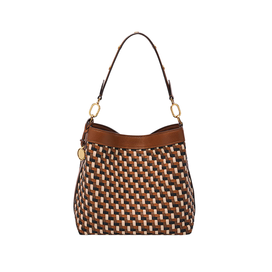 ZB11006249 Fossil Jessie Bucket Shoulder Bag Neutral Woven