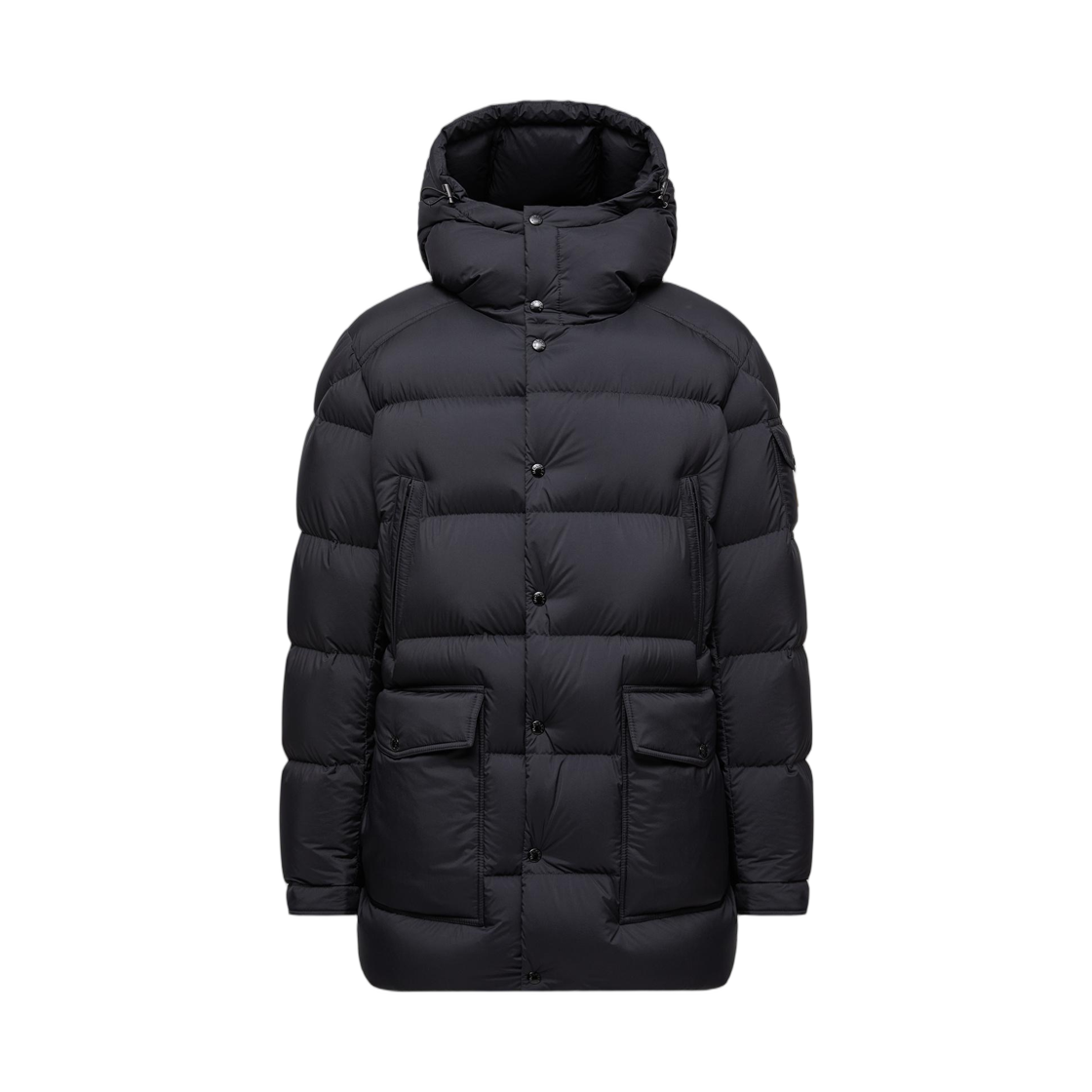몽클레르 브르타뉴 후드 쇼트 다운 자켓 블랙 - 25FW