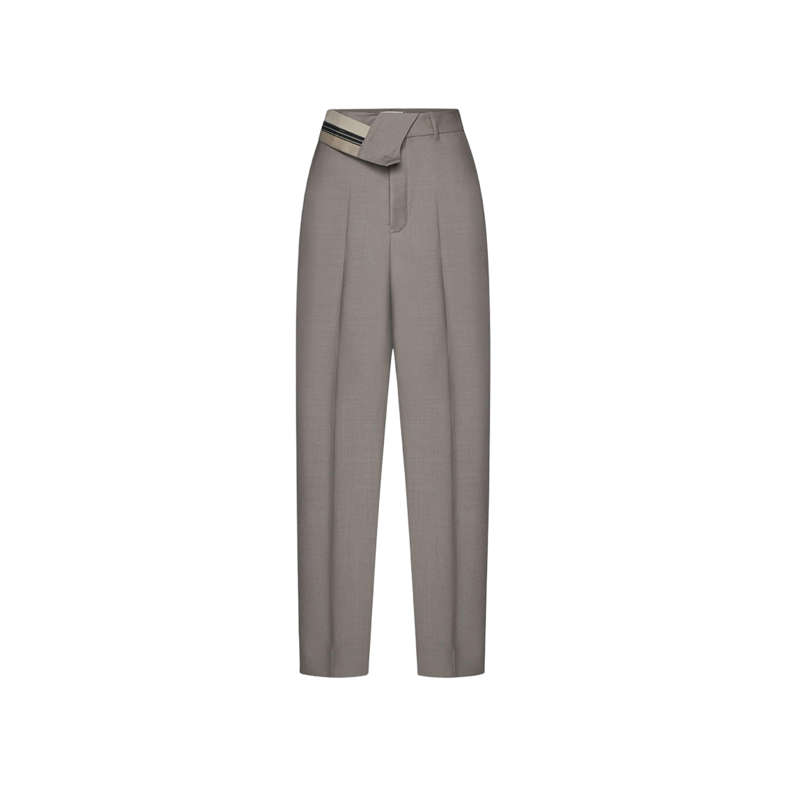 FR6540S9AF0U6W (W) Fendi Wool Mohair Trousers Dove Grey