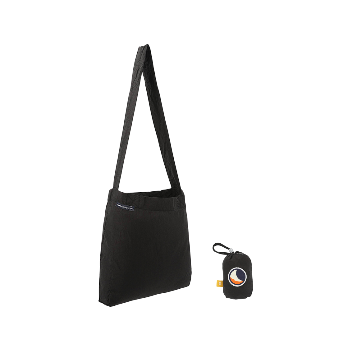 TMEBS0707 Ticket to the Moon Eco Bag Small Black (10L)