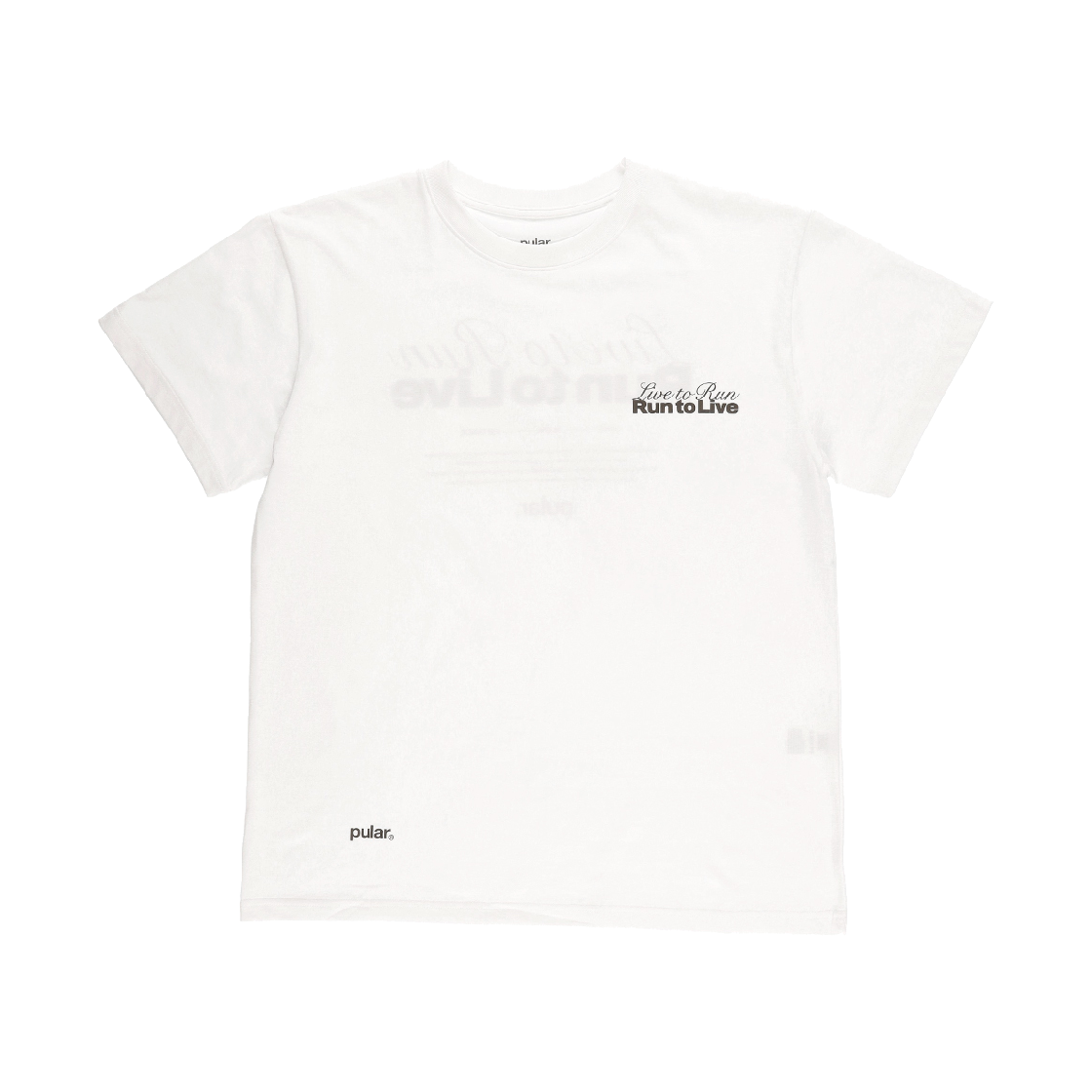 풀라르 남여공용 라이브 투 런 티셔츠 화이트(pular Unisex Live To Run T-Shirt White)