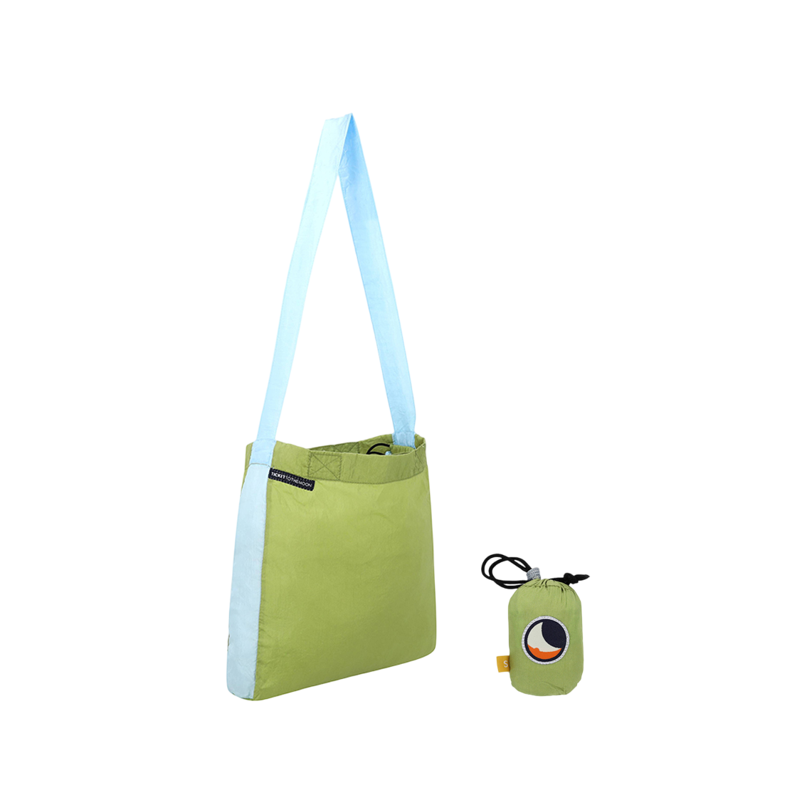 티켓투더문 에코백 스몰 10L 그린애플 클라우드(Ticket to the Moon Eco Bag Small Green Apple Cloud (10L))