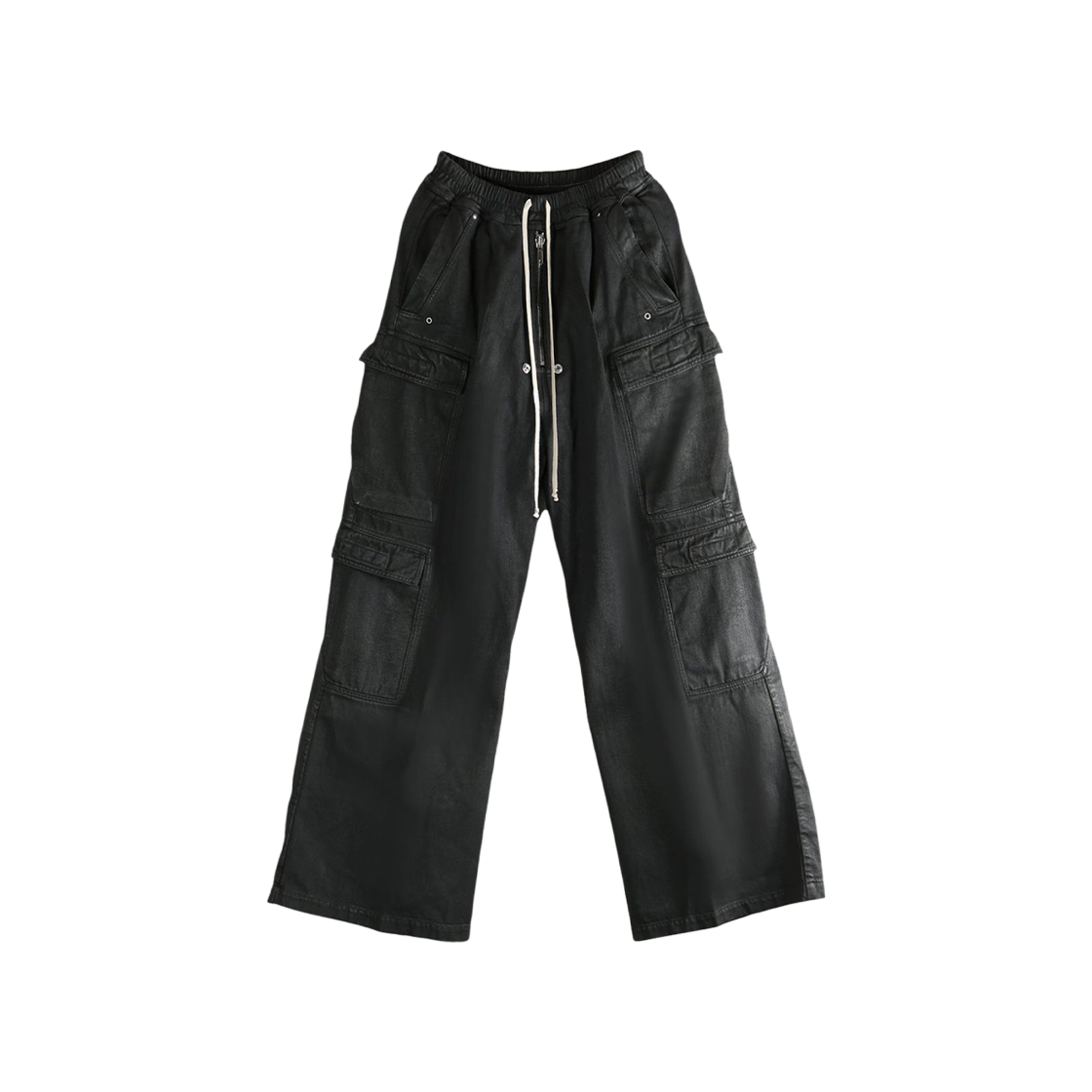 DU02E7398-BW-99X Rick Owens Double Cargo Jumbo Belas Pants Black Wax