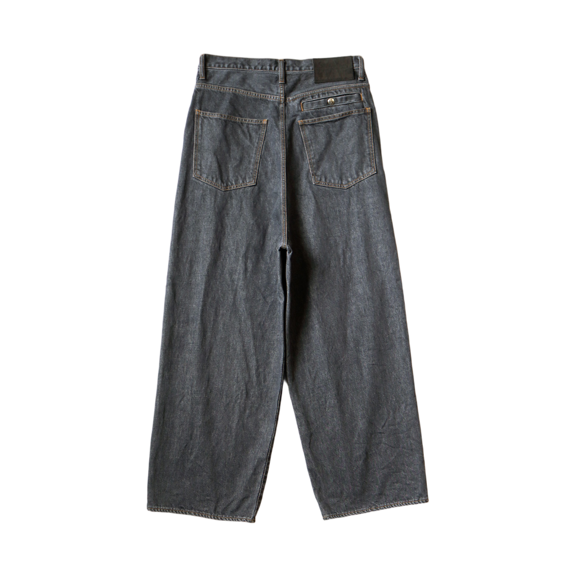 캐피탈 14온즈 블랙 데님 포트 배기 팬츠 프로세싱(Kapital 14 oz. Black Denim Port Baggy Pants Processing) - 2
