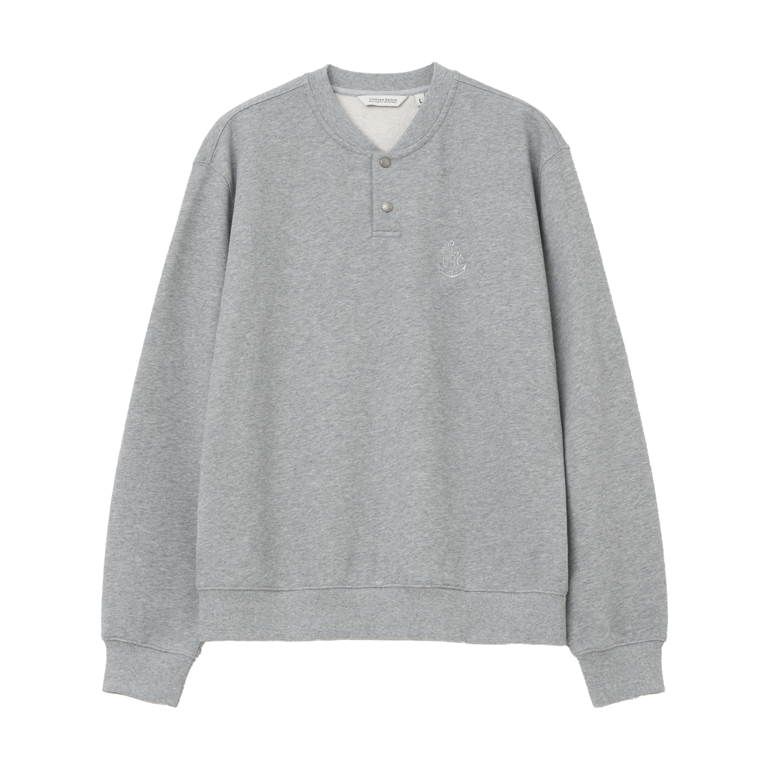 UB2578MT058MMG Uniform Bridge Ubc Button Sweatshirt Melange Grey
