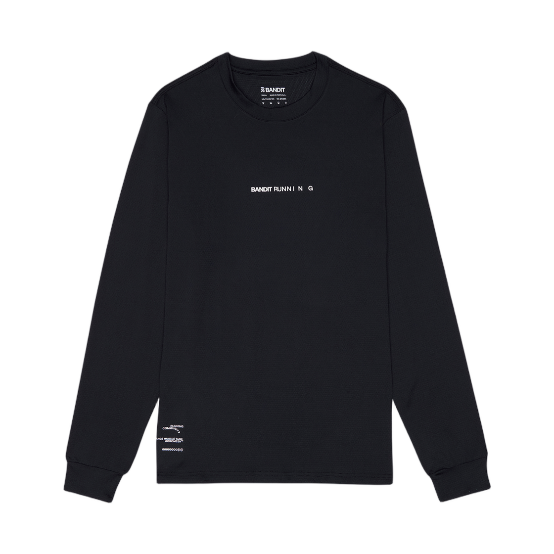 밴딧 러닝 마이크로메시 롱 슬리브 퍼포먼스 티셔츠 블랙(Bandit Running Micromesh Long Sleeve Performance T-Shirt Black) - 1