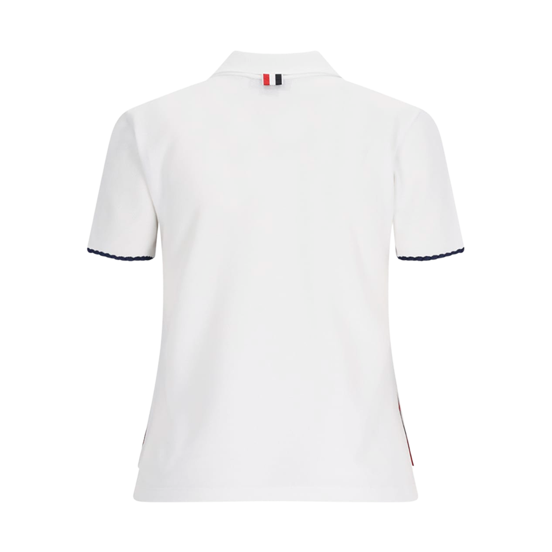 (W) 톰브라운 앵커 로고 자수 폴로 티셔츠 화이트((W) Thom Browne Anchor Logo Embroidery Polo T-Shirt White) - 2