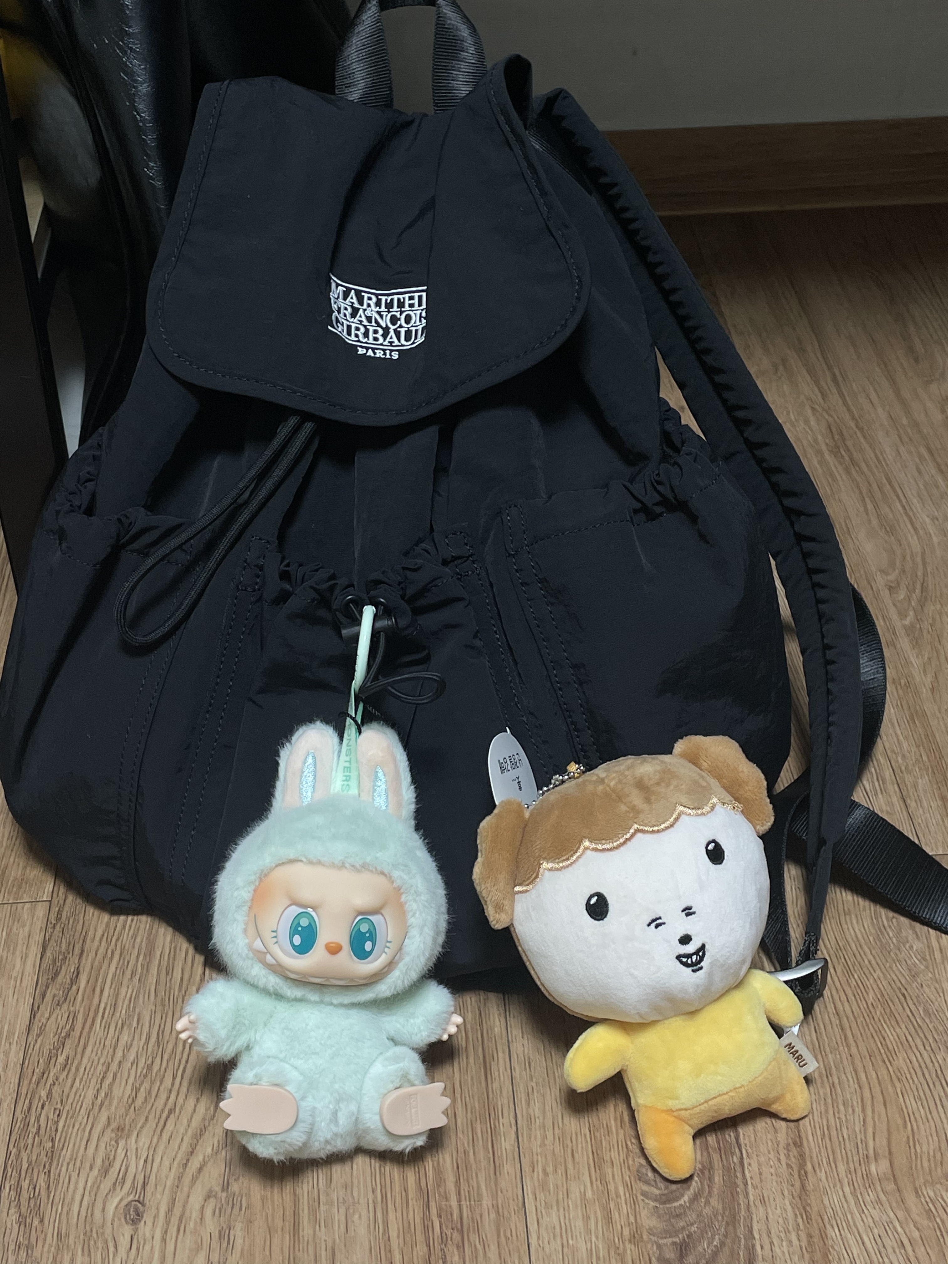 Pop Mart Labubu Let's Play Together Doll Series Ququ Keyring (Opened Case), Maru is a Puppy 15cm Doll GyeonggyeMaru 착용 스타일