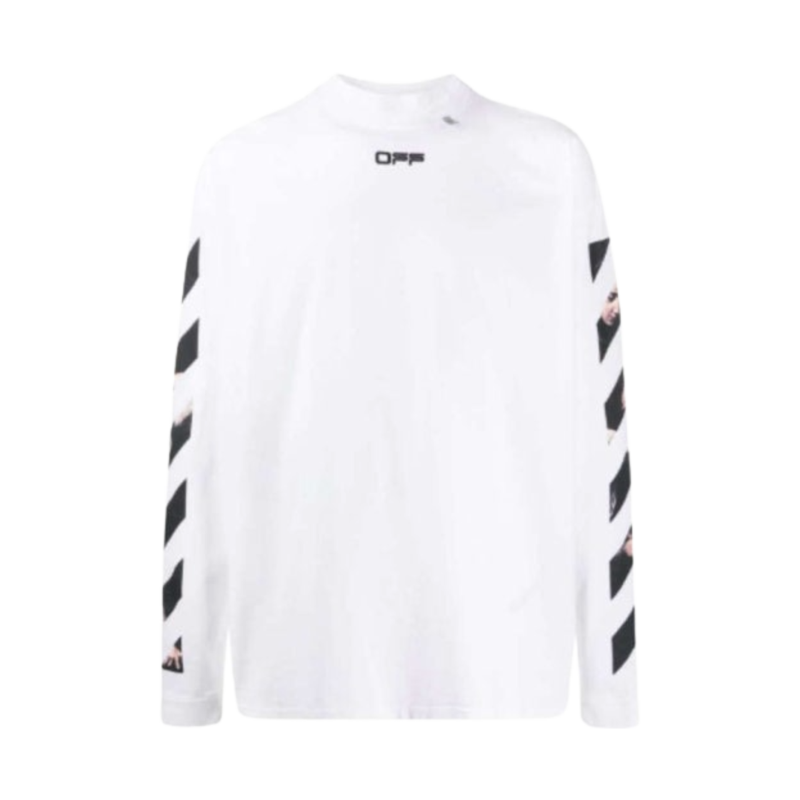 오프화이트 드리핑 애로우 오버 모크넥 롱슬리브 티셔츠 화이트 멀티컬러(Off-White Dripping Arrow Over Mockneck Long Sleeve T-Shirt White Multicolor)